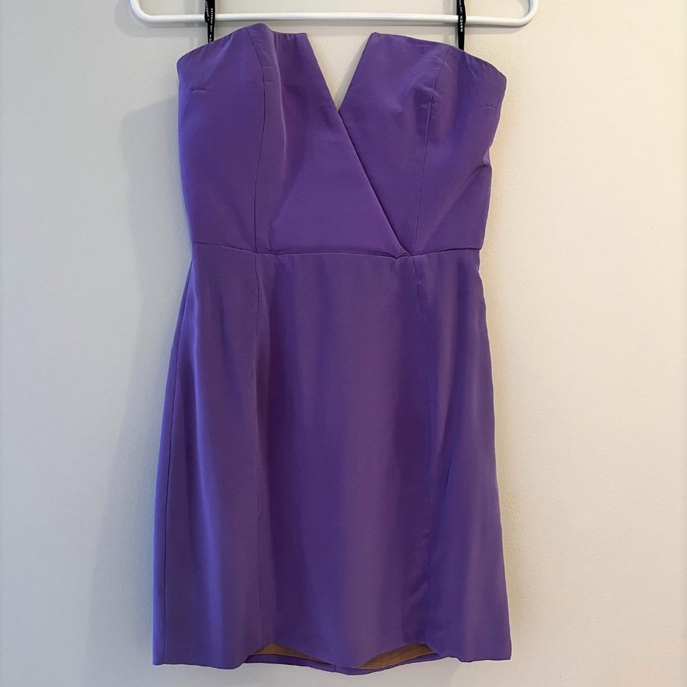 Naven Strapless Mini Dress in Lavender/Purple Size Small